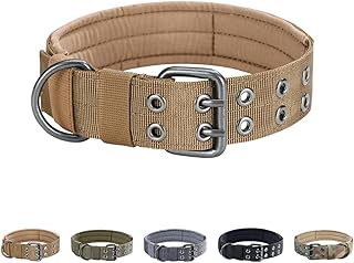 EXCELLENT ELITE SPANKER 1.5" Width Military Dog Collar Adjustable Metal D Ring & Buckle Working Dog Collar for Medium Larg...