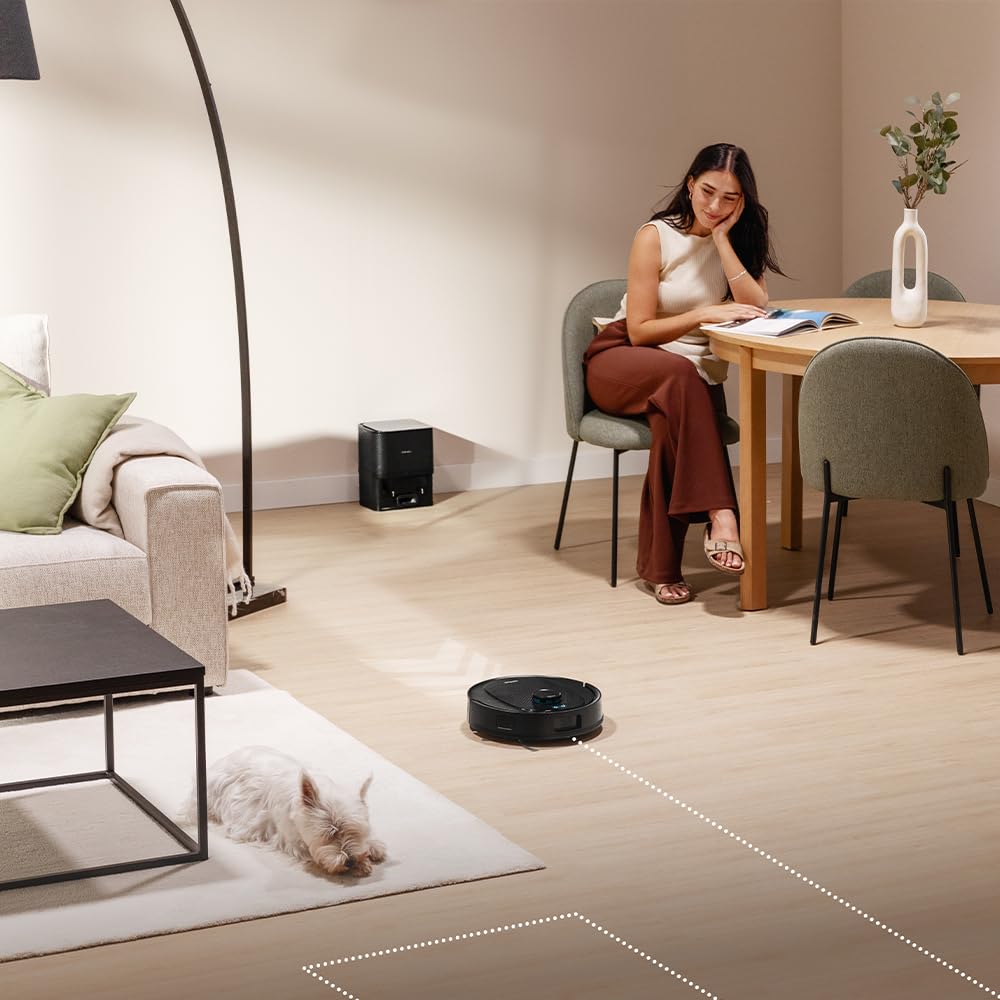 Cecotec Robot Aspirateur et Laveur de Sols avec Base d'Auto-vidage et IA Conga Y80 X-Treme. Navigation Laser et Intelligence Artificielle, 13000Pa, Base de 2,5L, Autonomie jusqu'à 220m²,App 3.0