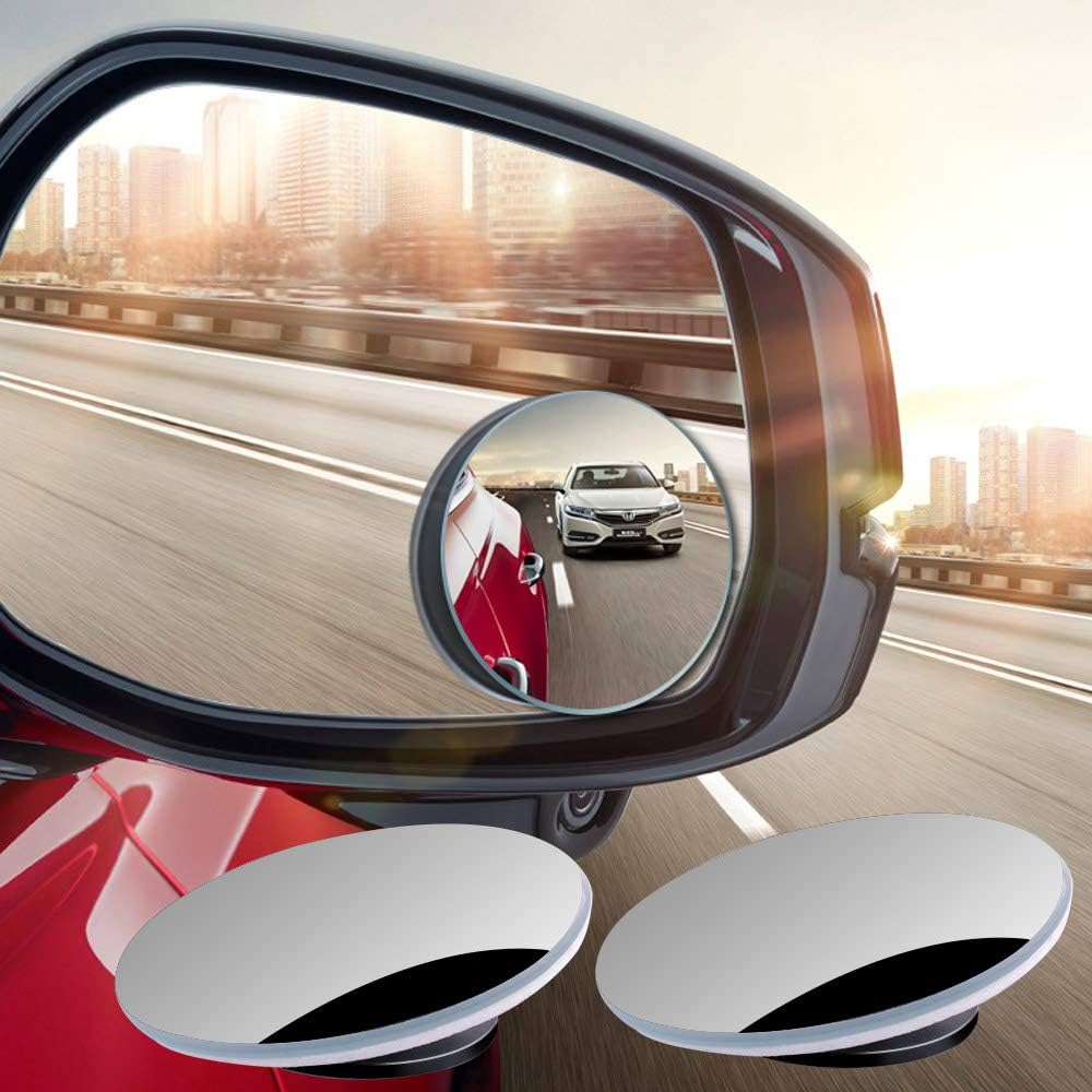 Simenmax Car Blind Spot rose gold Frameless Convex Rear View, 2pcs Adjustable Wide Angle Side Mirrors for Automotive Traffic Safety, 2 Pack