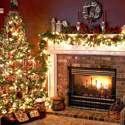 BrizLabs Weihnachten Lichterkette Außen, 50M 500 LED Weihnachtsdeko Lichterkette Warmweiß Strom 8 Modi Wasserdicht Deko Lichterketten für Party Hochzeit Fenster Zimmer Indoor Tannenbaum Aussen Garten