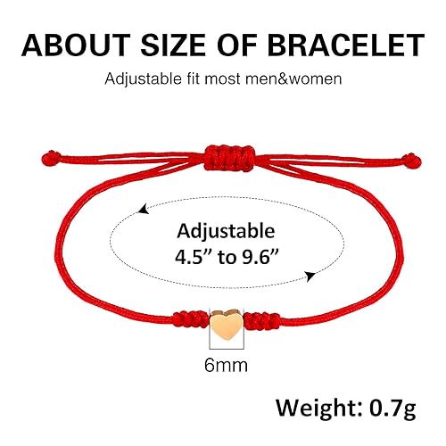 Miniatura 9 de Kabbalah Red String Bracelet Red Bracelet for Protection,Mother Daughter Bracelets,Matching Heart Red Thread Friendship Bracelets for Teen Girls,