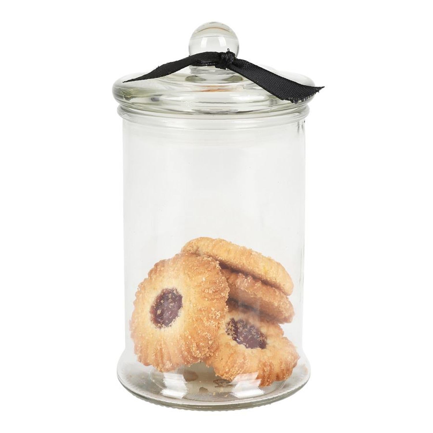 Buri Transparent Storage Jar 300 Ml Storage Jar Decorative Glass Spice Jar Candy Jar Glass