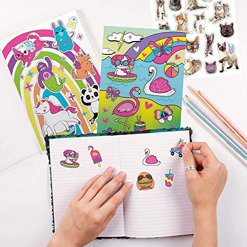Fashion Angels 1000+ Totally Rainbow Colorful Stickers for Kids - Fun Craft Stickers for Scrapbooks,