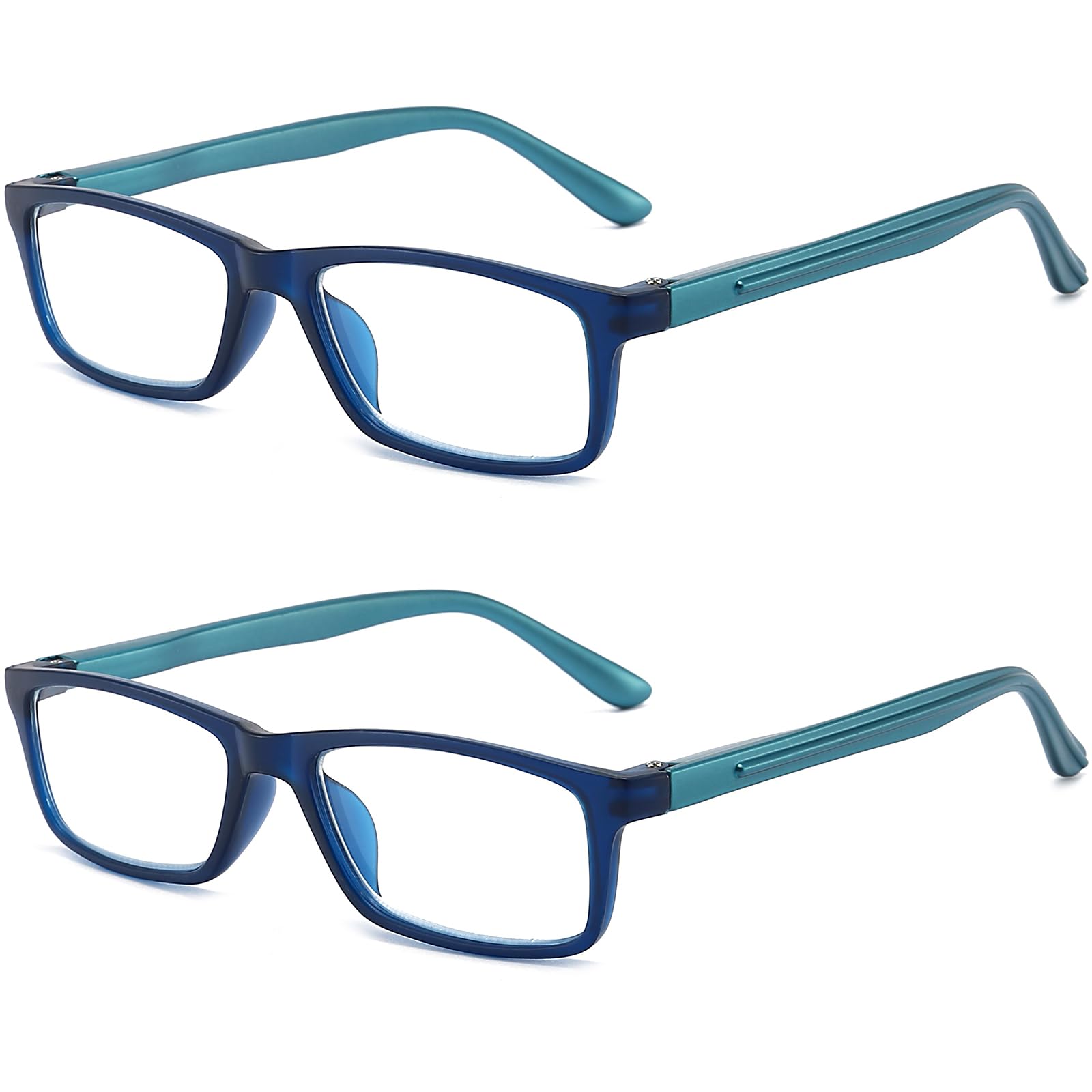 RaoOG Reading Glasses Men Women Blue Light Blocking - 2 Pairs Computer Readers Lightweight Anti-blue Eyeglasses +2.75