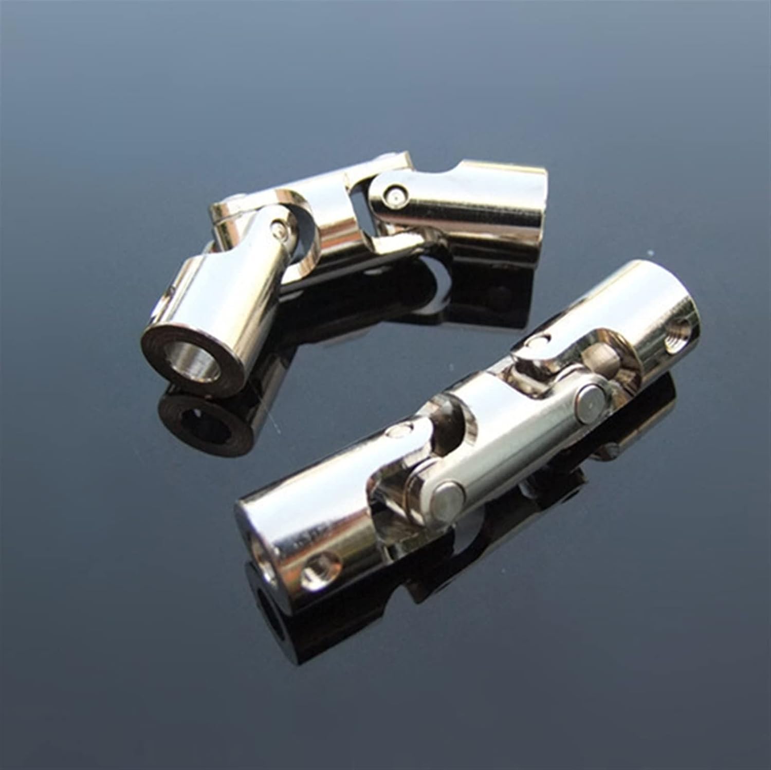 4/5/6/8/10mm Boat Car Shaft Coupler Three-Section Universal Joint Coupling Motor Connector with M3/M4 Screw Metal Cardan Joint 1Pcs (Size : 10mm-10mm)