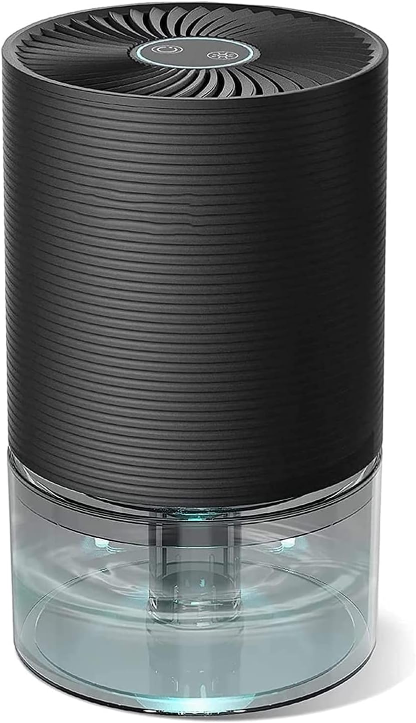 Dehumidifier 2200 Cubic Feet (215 sq ft) Small Dehumidifier Portable and Quiet Dehumidifiers for Basements Home Bedroom Bathroom Garage Wardrobe RV (Black)