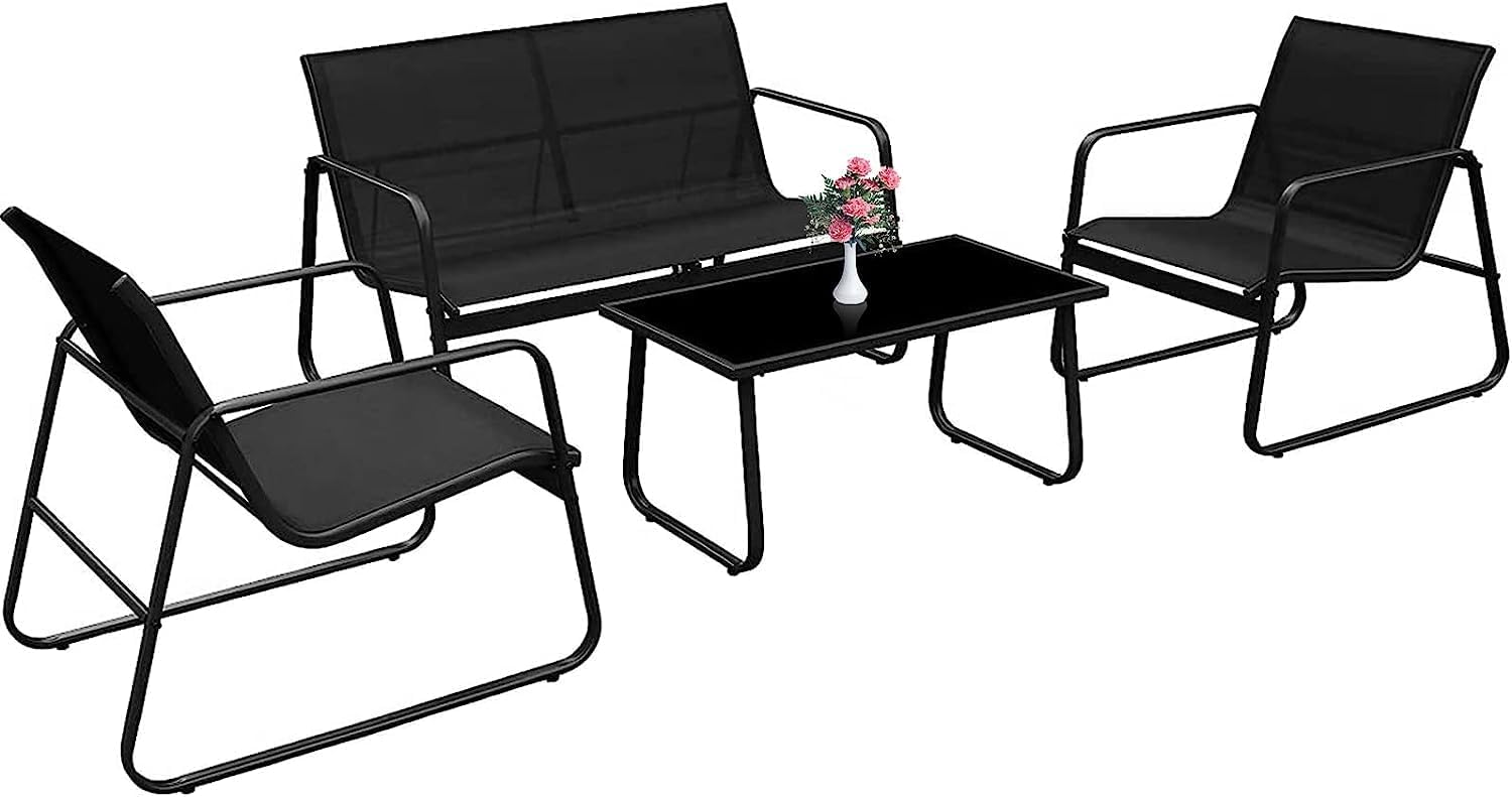 Modern Patio Furniture Set 4 Piece, Outdoor Furniture Modern