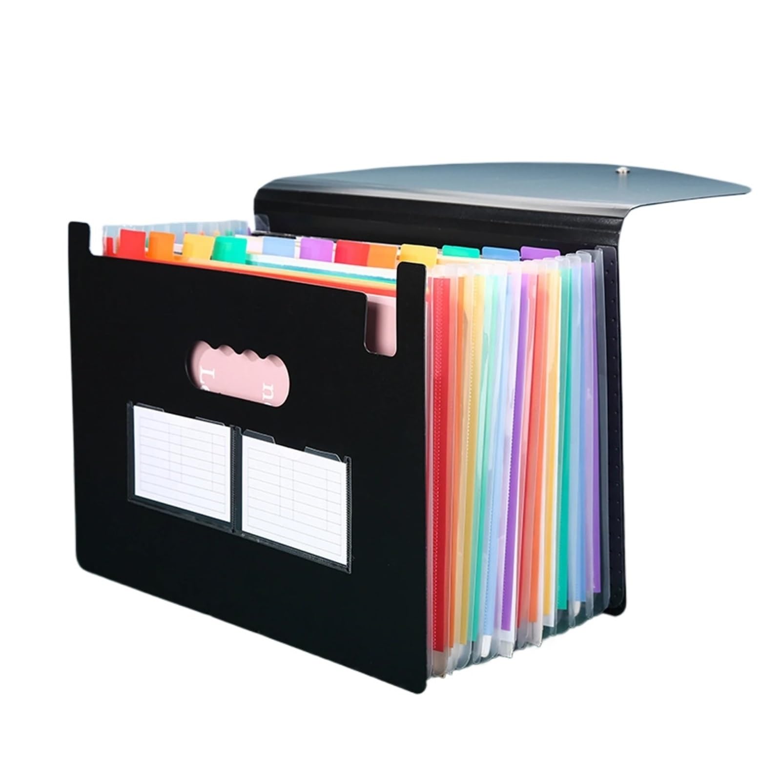 Carpeta de acordeón con 13/24 Bolsillos, Organizador expandible for Documentos, facturas, Recibos y Documentos.(24 Pockets)