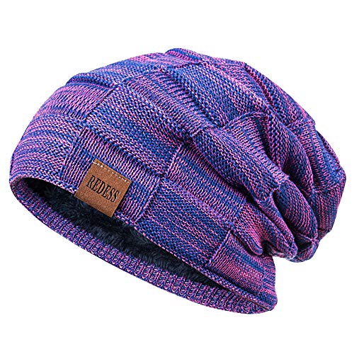 REDESS Beanie Hat para Hombres y Mujeres Winter Warm Sombreros Knit Slouchy Thick Skull Cap