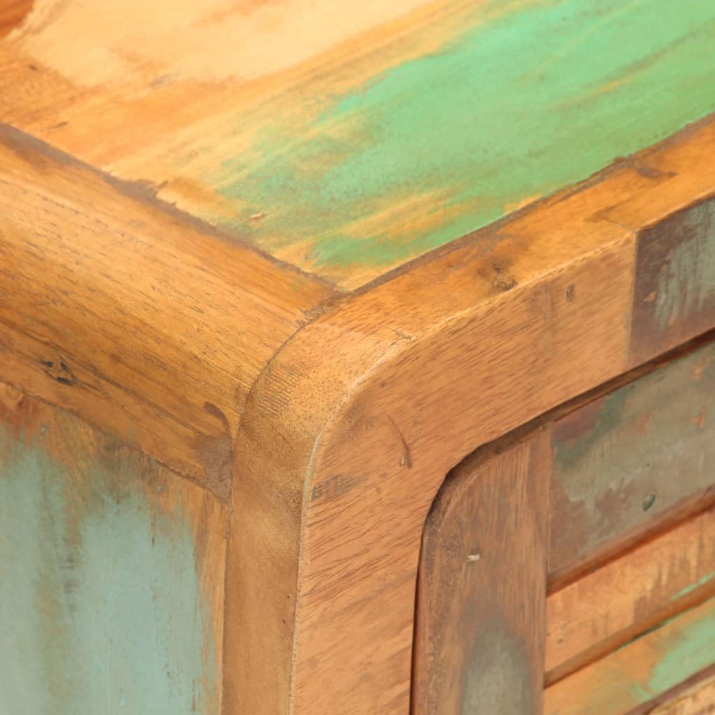 vidaXL Bedside Cabinet in Solid Reclaimed Wood - Rustic Charm, Versatile Use, Unique Materials, Ample Storage, Pre-Assembled