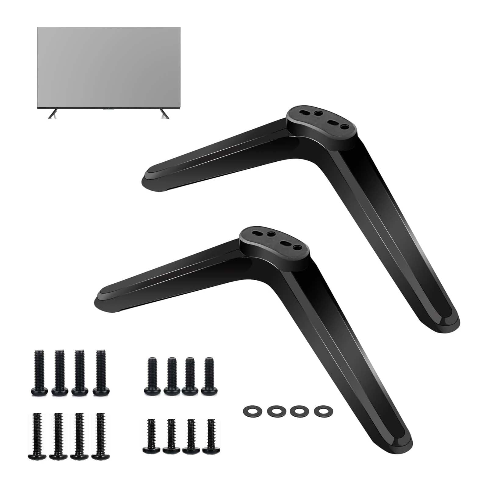 Sponsored Ad – TV Stand Legs, Table Top TV Stand Base Replacement Legs for Most 32 to 55 Inch LCD LED Compatible with Samsung LG Sony VIZIO TCL KONKA TVs with Screws, Hold up to 99lbs(Black)