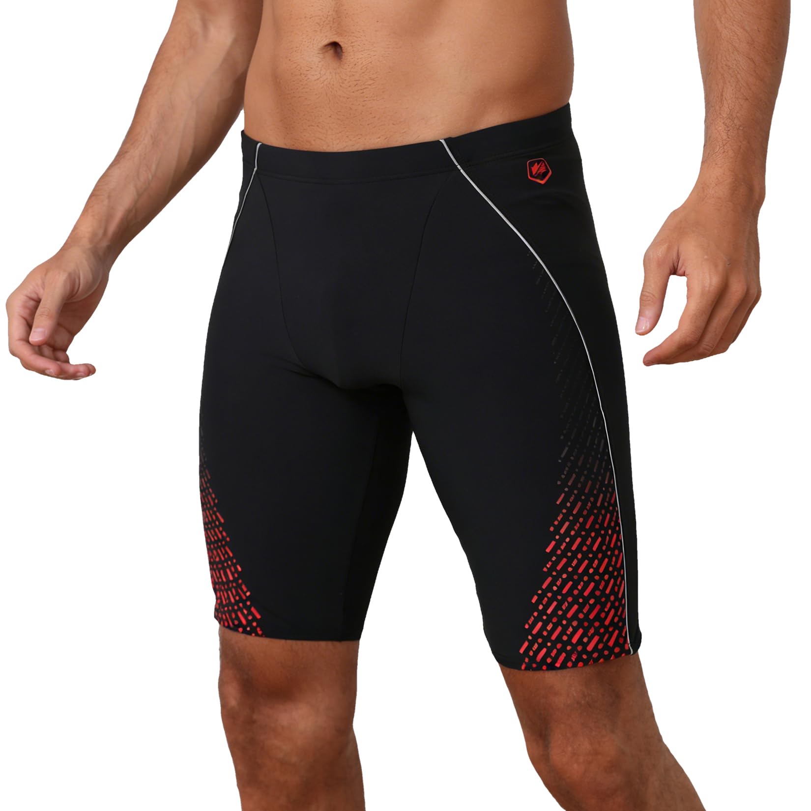 Bañador Hombre Natación Jammers Competición Largo, Secado Rápido, Resistente al Cloro, con Forro, Ajuste con Cordón, Piscina y Playa