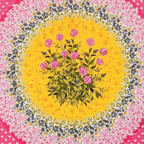 Image of UNIBLISS 100% Cotton Rajasthani Jaipuri Traditional Floral King Size Double Bed Bedsheet with 2 Pillow Covers - (Multicolor Bedsheets006)