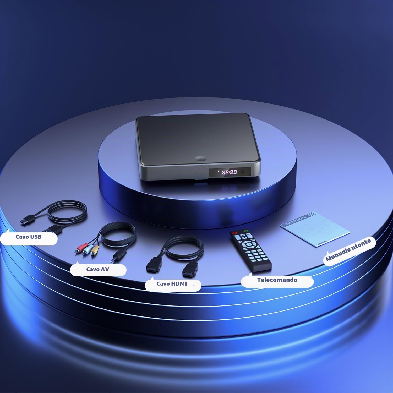 Desobry Lettore DVD Per TV, DVD Player Con Ingressi USB/TF, Lettore DVD TV Con Cavo HDMI/RCA Gratuito, Correzione Degli Errori, Lettore DVD HDMI Riduzione Del Rumore