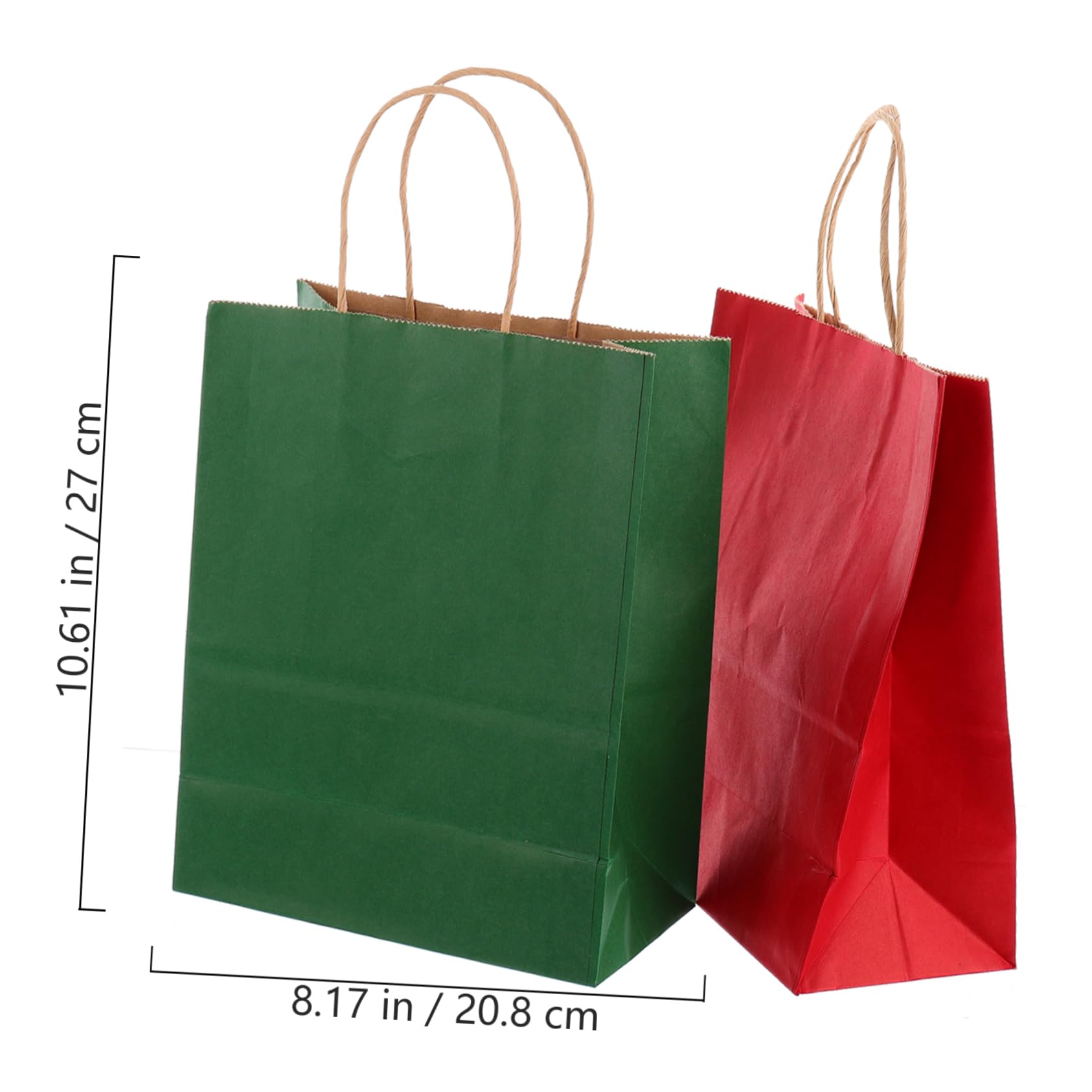 COLLBATH 24piezas Bolsas De Obsequio Kraft Para Navidad De Obsequio Para Fiestas Para Envolver Paquetes y Manualidades Color Rojo y Verde Material Resistente