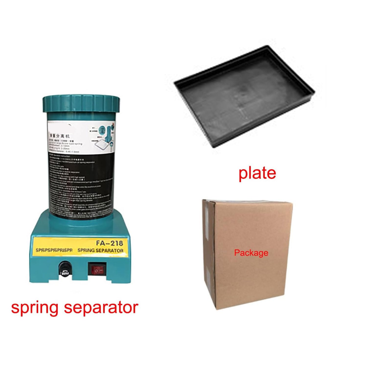 Herramienta separadora automática de resortes, máquina pequeña de 40 W para romper resortes enredados, funciona con diámetro exterior de 2 a 15 mm y diámetro de alambre de 0,2 a 2 mm