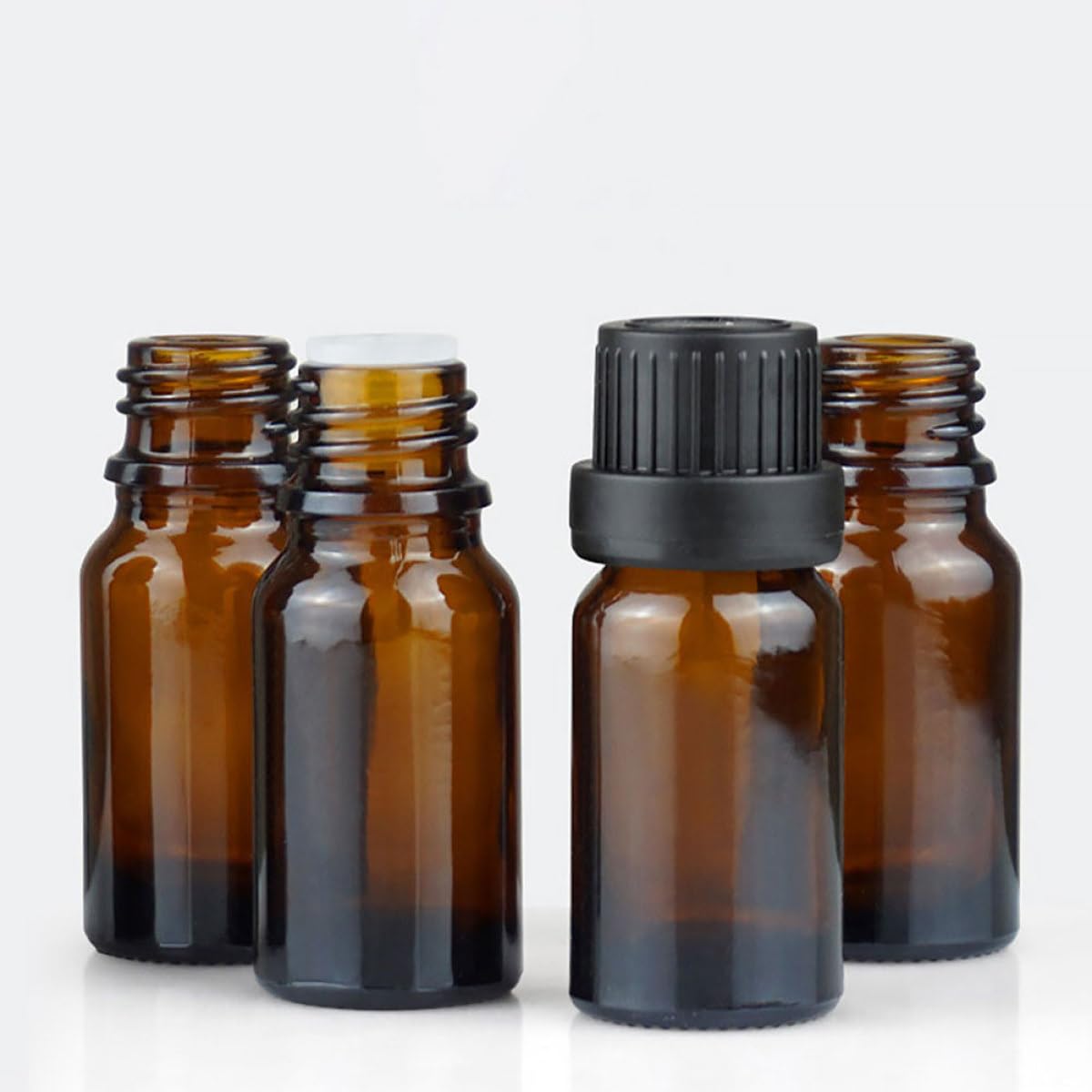 15ml Parfümflasche aus Glas, Braun, Nachfüllbar, 20 Stück | Kosmetikflasche für Unterwegs, Kleine Fläschchen zum Befüllen, für Ätherische Öle und Make Up