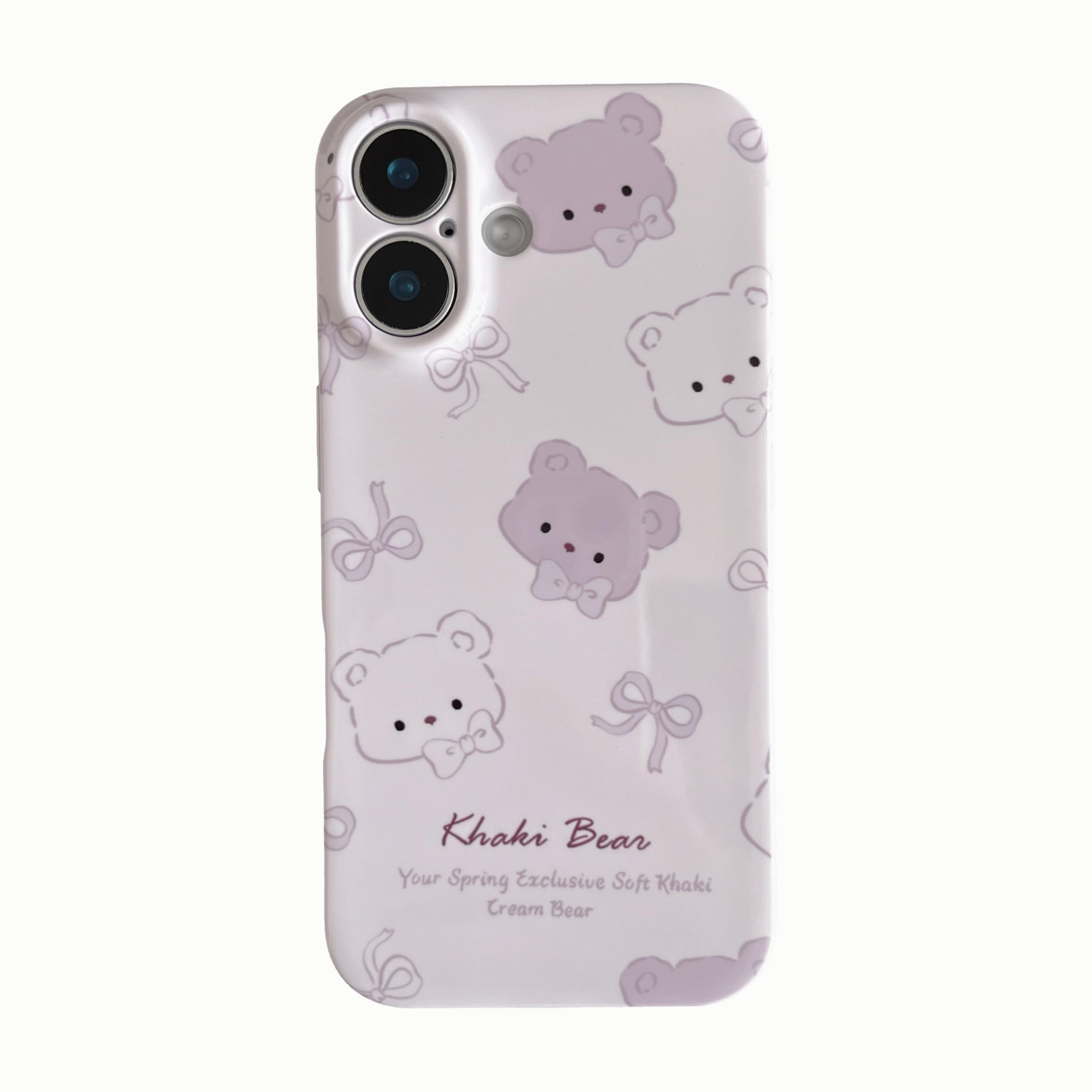 FLIRACON Cute Cartoon Bear Bows Soft Phone Case Compatible with iPhone Case (Pink,for iPhone 13 Pro)