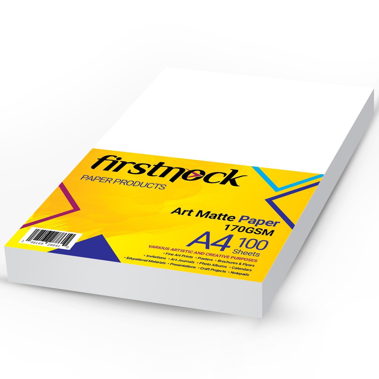 Firstnock 170GSM White Cardstock A4 100 Sheets Art Matt Paper for Brochures, Flyers, Art Prints, Educational Materials, Invitations, Menus, DIY Projects Card Paper Blank White Cards