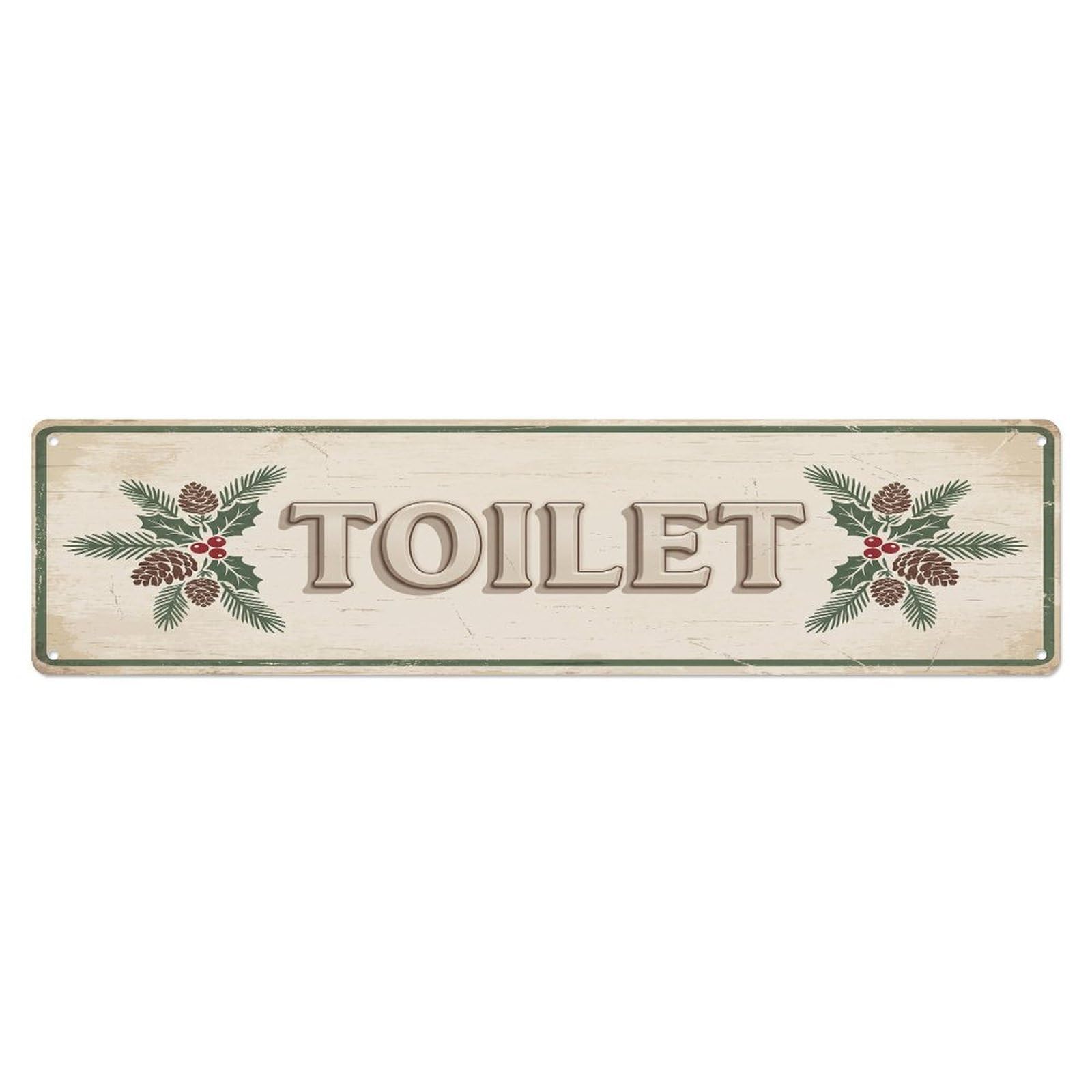 Cmhok Vintage Style Toilet Signage Fir Vintage Metal Tin Sign Wall Decor For Cafe, Club, Garden Metal Poster 4X16inch