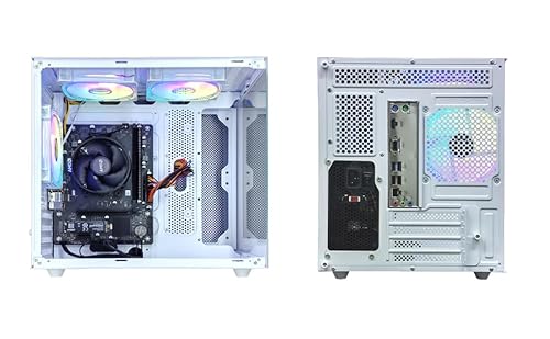 suevery Gaming PC Ryzen5 5600GT Nvme SSD 1TB 16GB RAM WiFi 6 Prebuilt Towers Desktop Computer White SUSU-V900W の商品画像 1