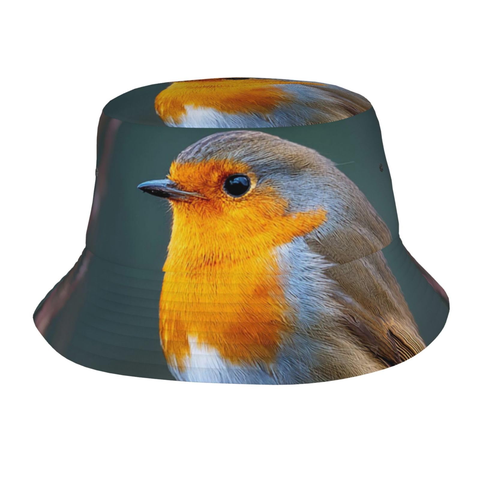 Lxcnqfn Unisex Robin On Branch Bucket Hat Sun Hats For Men Women Fishing Hat Wide Brim Fishing Cap For Hiking