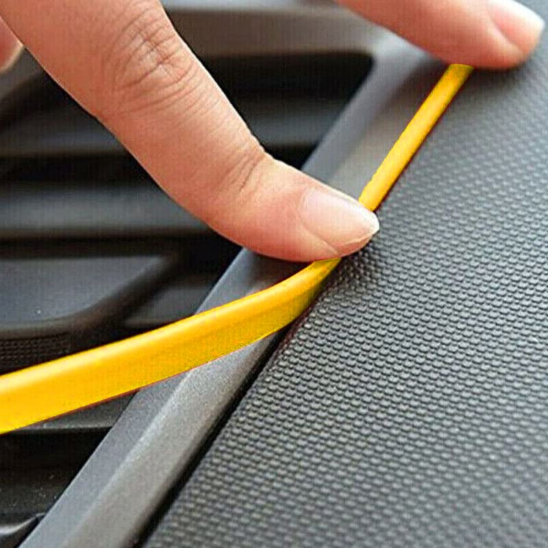 Bande décorative en PVC jaune 5m pour masquer les espaces de porte auto - 3