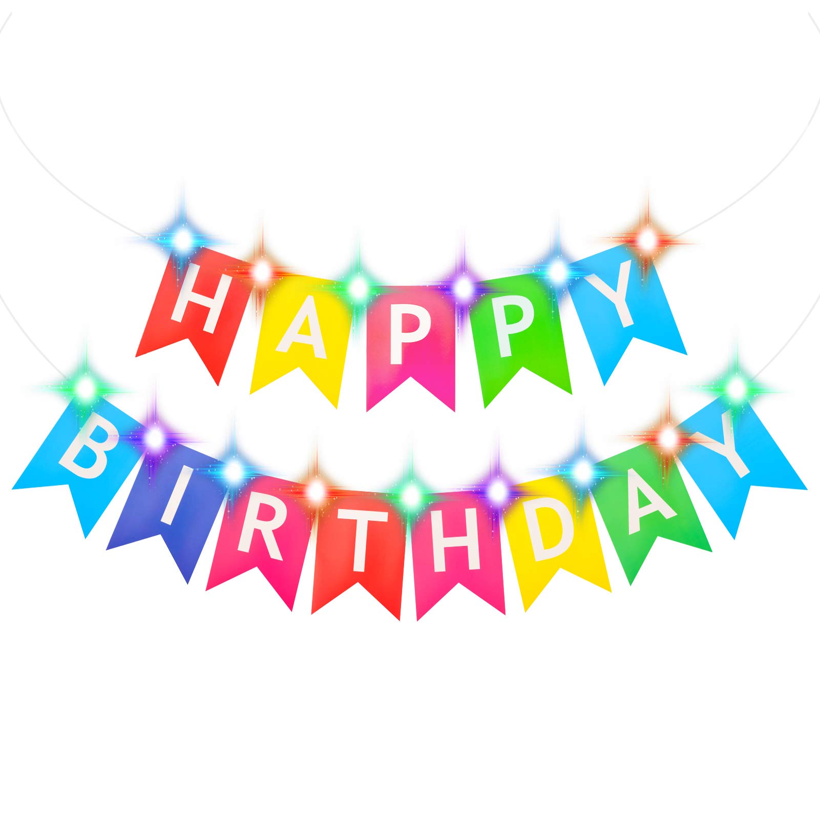 Buy FANKUTOYS Rainbow Happy Birthday Banner Bunting, Colorful