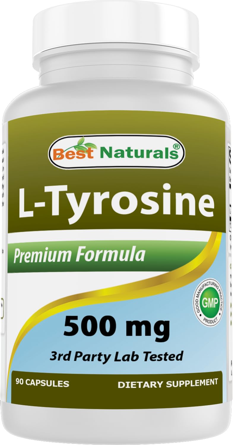 Best Naturals L-Tyrosine 500 mg 90 Capsules (90 Count (Pack of 1))