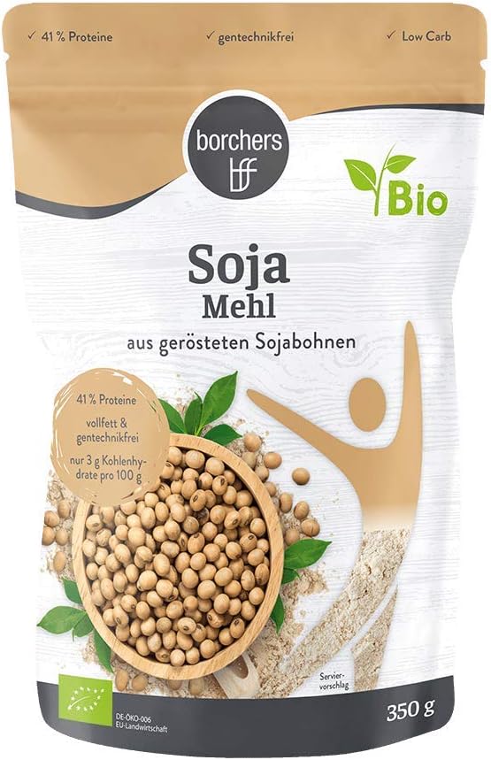 2 x borchers Organic SOYA Flour ( 2 x 350 g)