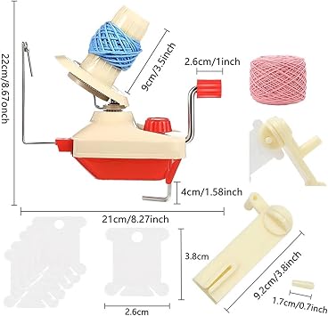 Winding Machine, Winding Knitting Machine Fiber String Line Ball Hand Operated Swift Yarn Winder, Manual Wool DIY Sewing Accessory for Coils(DY018)
