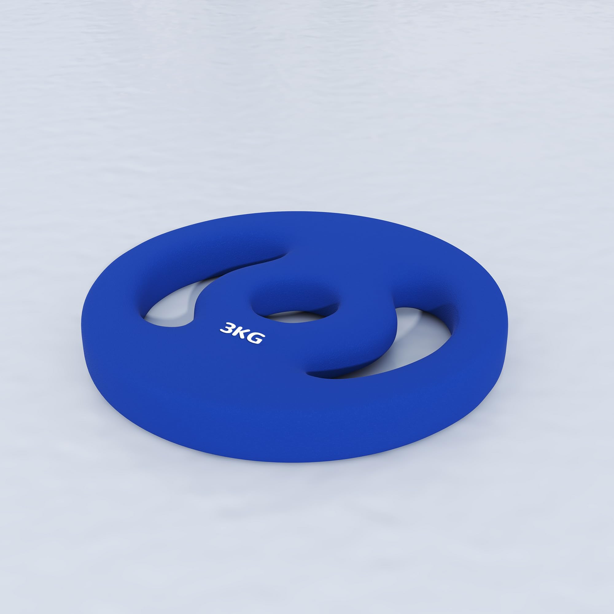 SPORTNOW Gewichtsplatte 2 x 3 kg, Hantelscheiben für Stangen Ø 2,5 cm, mit Griffen, leicht zu greifen, für Zuhause, Fitnessstudio, Gewichtheben, Metall, Blau