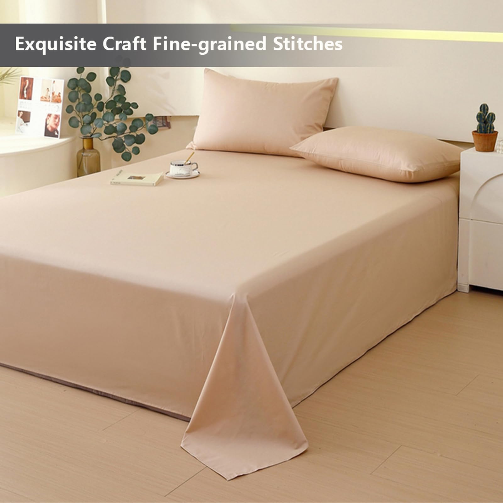 Bettlaken ohne Gummizug 245 x 270 cm 100% Baumwolle