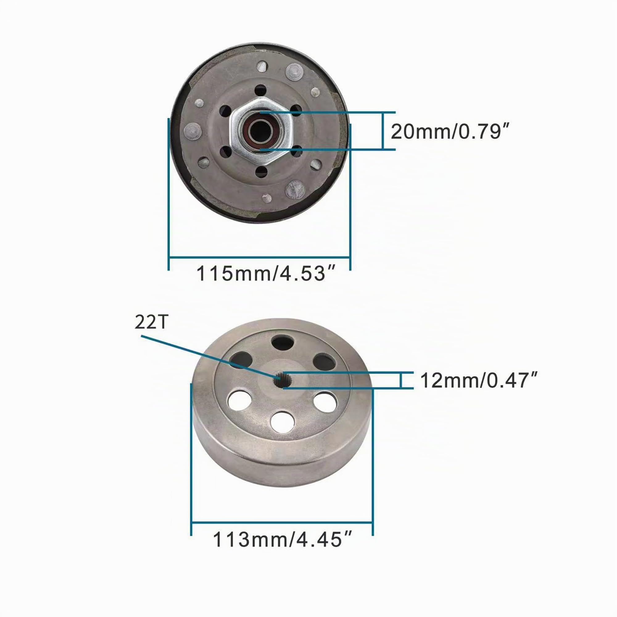 GOOFIT Montaje completo del embrague Reemplazar Para 50cc 60cc 80cc Gy6 Qmb139 Engines Parts Scooter Moped