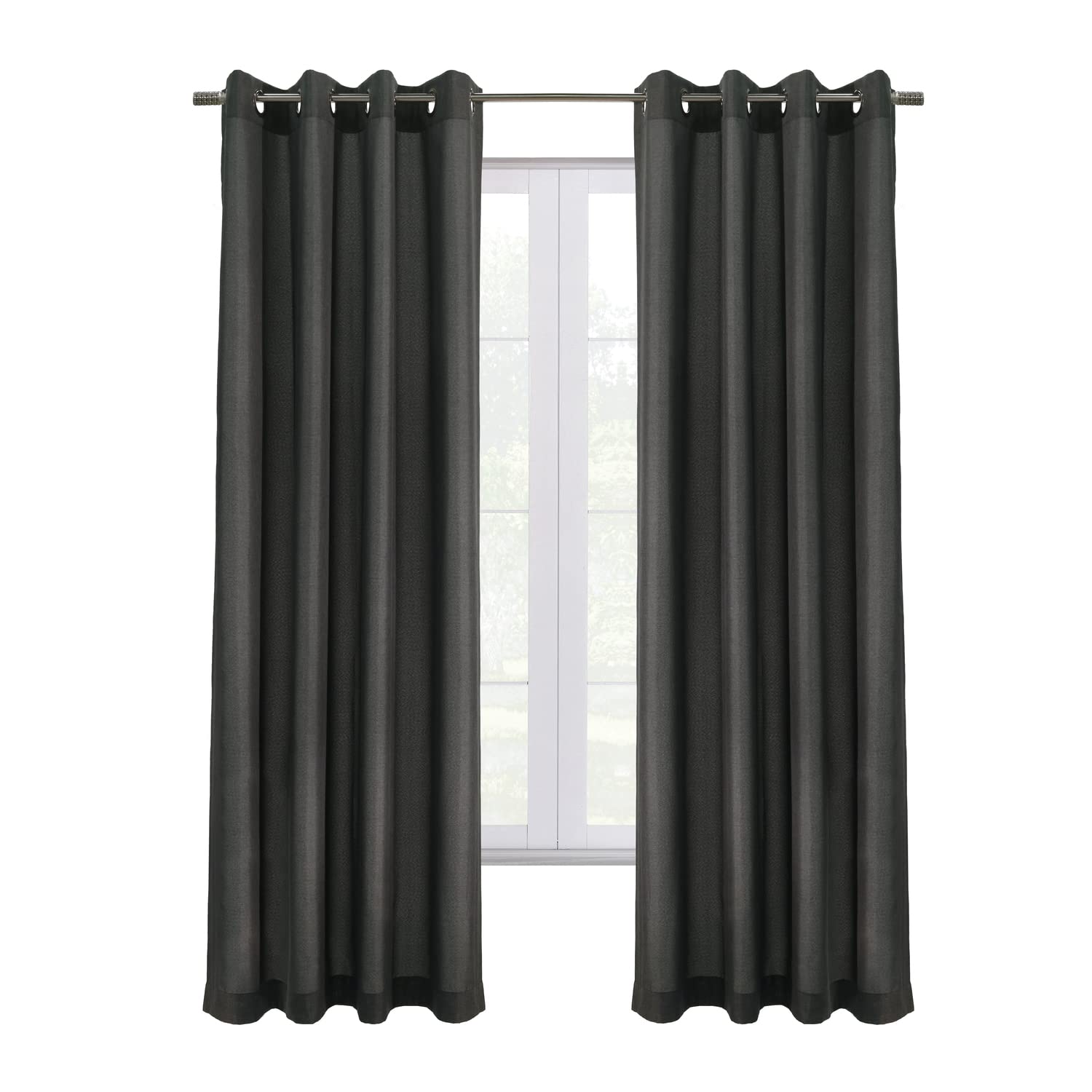 Thermaplus 71880-109-52-63-402 52 x 63 in. Edison Blackout Grommet Curtain Panel Charcoal