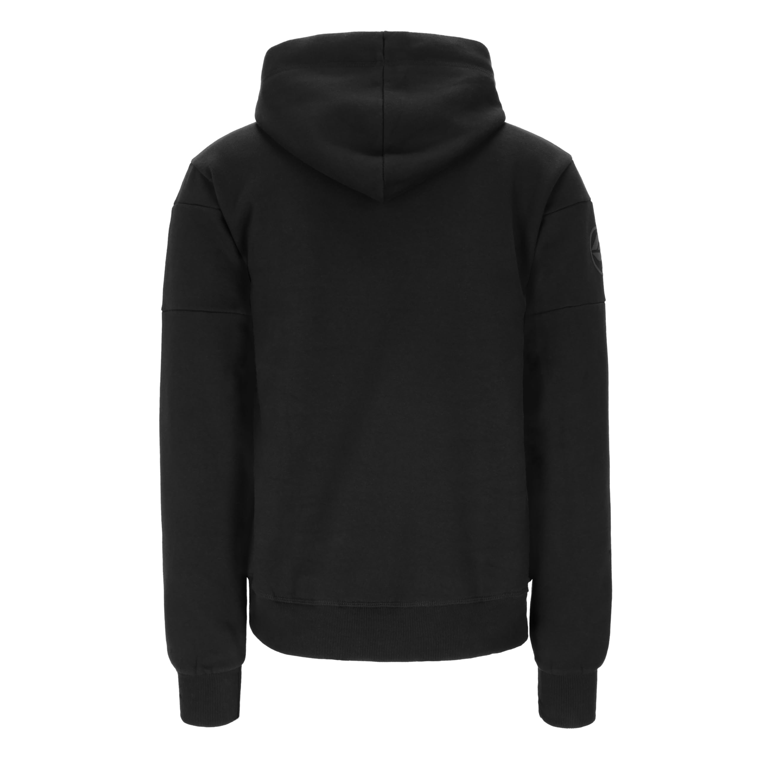 Spitzbub Herren Hoodie Schwarz – Ton-in-Ton Markenprint – Kapuzenpullover für Männer – 85% Baumwolle / 15% Polyester – Streetwear Sweater