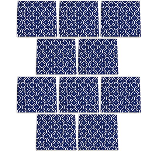 10er SET Medina Untersetzer Taza, Keramik/Kork, 9,5 x 9,5 x 0,75 cm, DU0019