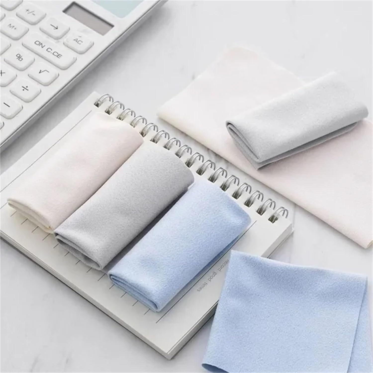 Eyeglass Cleaning Cloth 50pcs Lens Cleaning Cloth for Glasses and Screens Ultra-Fine Microfiber Cloth(Blue)