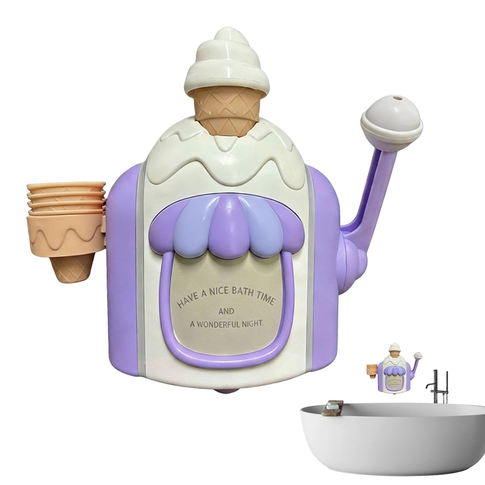 Bath Bubble Ice Cream Maker, Ice Cream Bath Machine, Pretend Play Water Foam Machine, For Boys Girls Home Bathroom Tub Shower Room Park