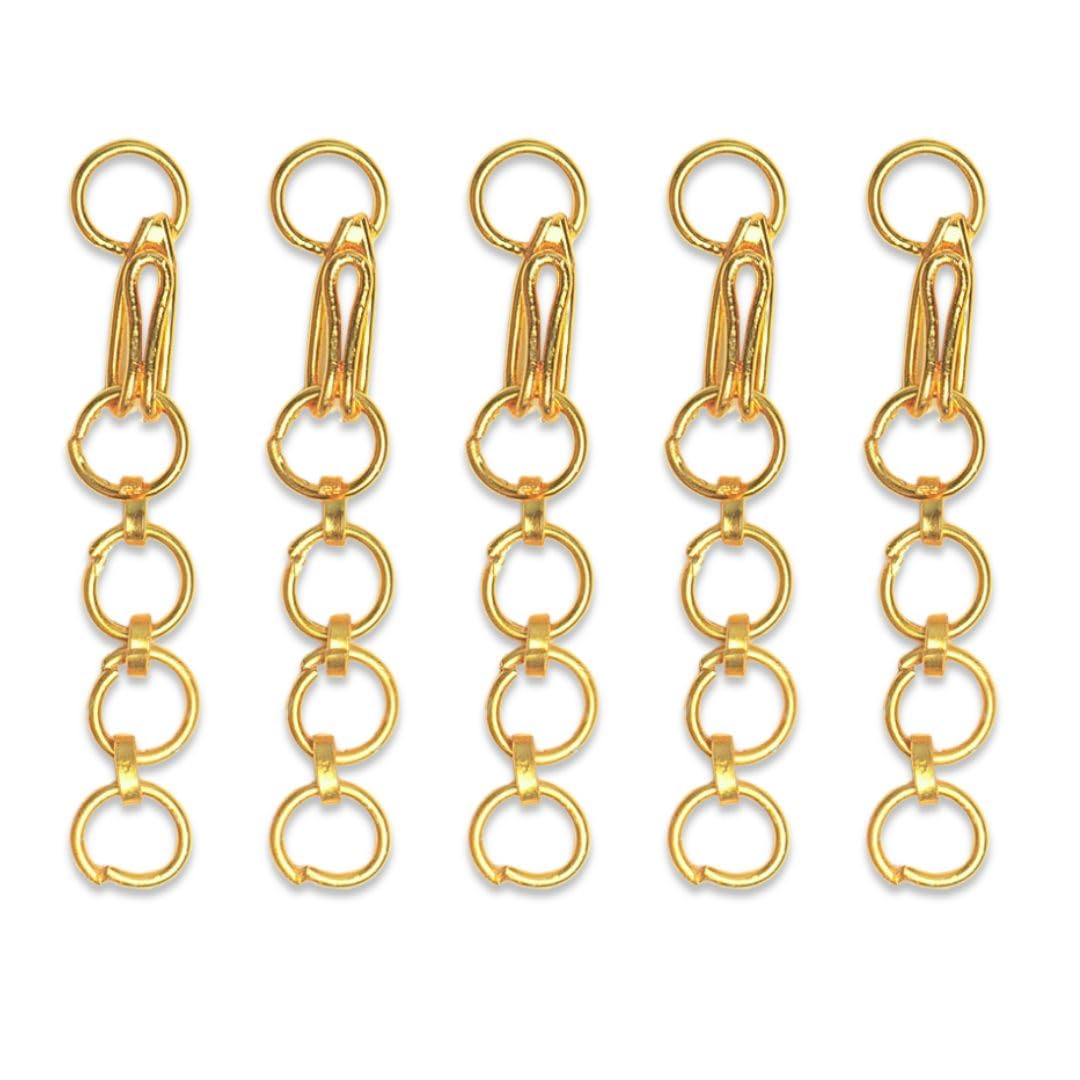 SATRA TRADERS 4 Kadi Hook Chain for Jewellery Making Necklace Extension | Size : 36mm | Qty : 25pcs (Golden)-image-28