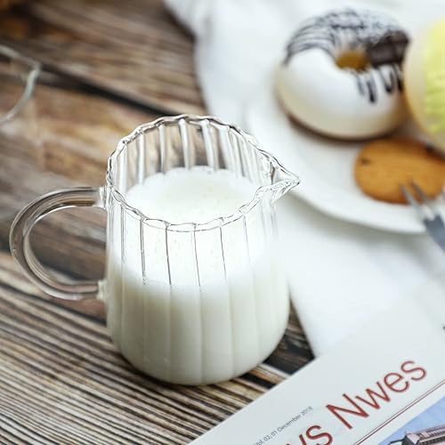 Miniatura 4 de CHOOLD Elegante jarra de café con forma de onda para cocina, leche y salsa, 8.5 onzas