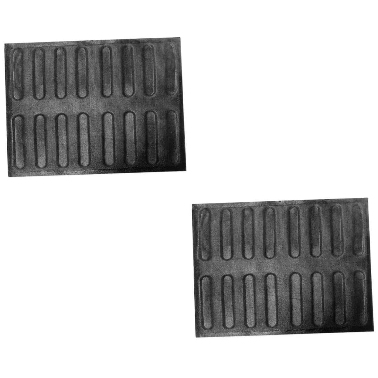 TOPBATHY 2 Pièces boulangerie moule à français moule s à plaque de cuisson respirante à multifonction à pâtisserie accessoire français Black
