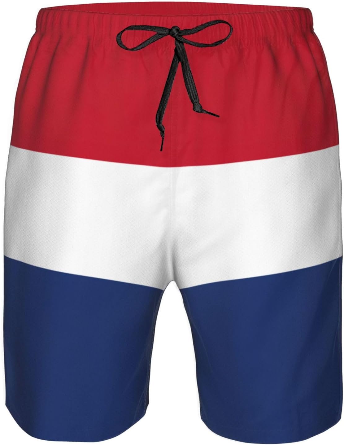 Dutch Flag Print Men's Quick-Drying Shorts Casual Beach Pants Stretch Waist Shorts and Pockets