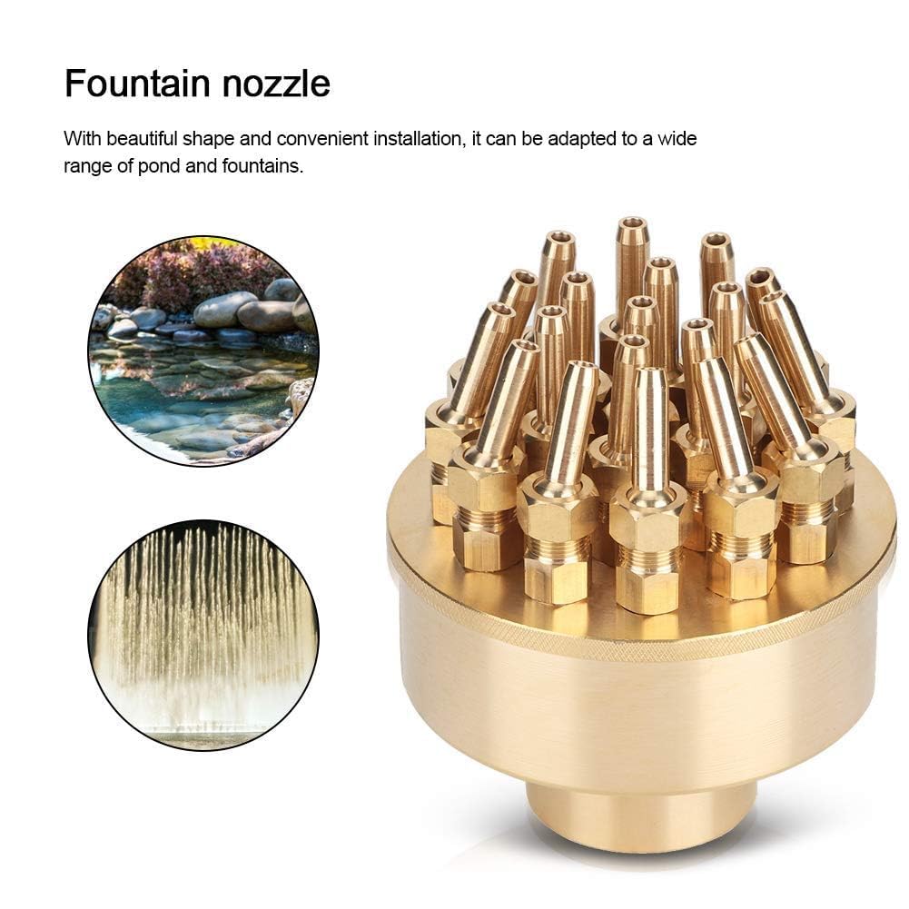 TOPINCN Buse de fontaine en laiton 3 couches réglable Tête de pulvérisation DN40