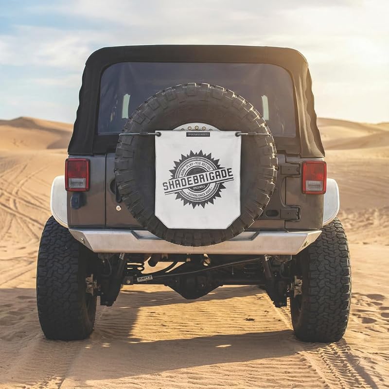Lixeira e bolsa externa de armazenamento em tela Mesh TrailSac SPIDERWEBSHADE para Jeep Wrangler, Ford Bronco, UTV e ATV – Branca