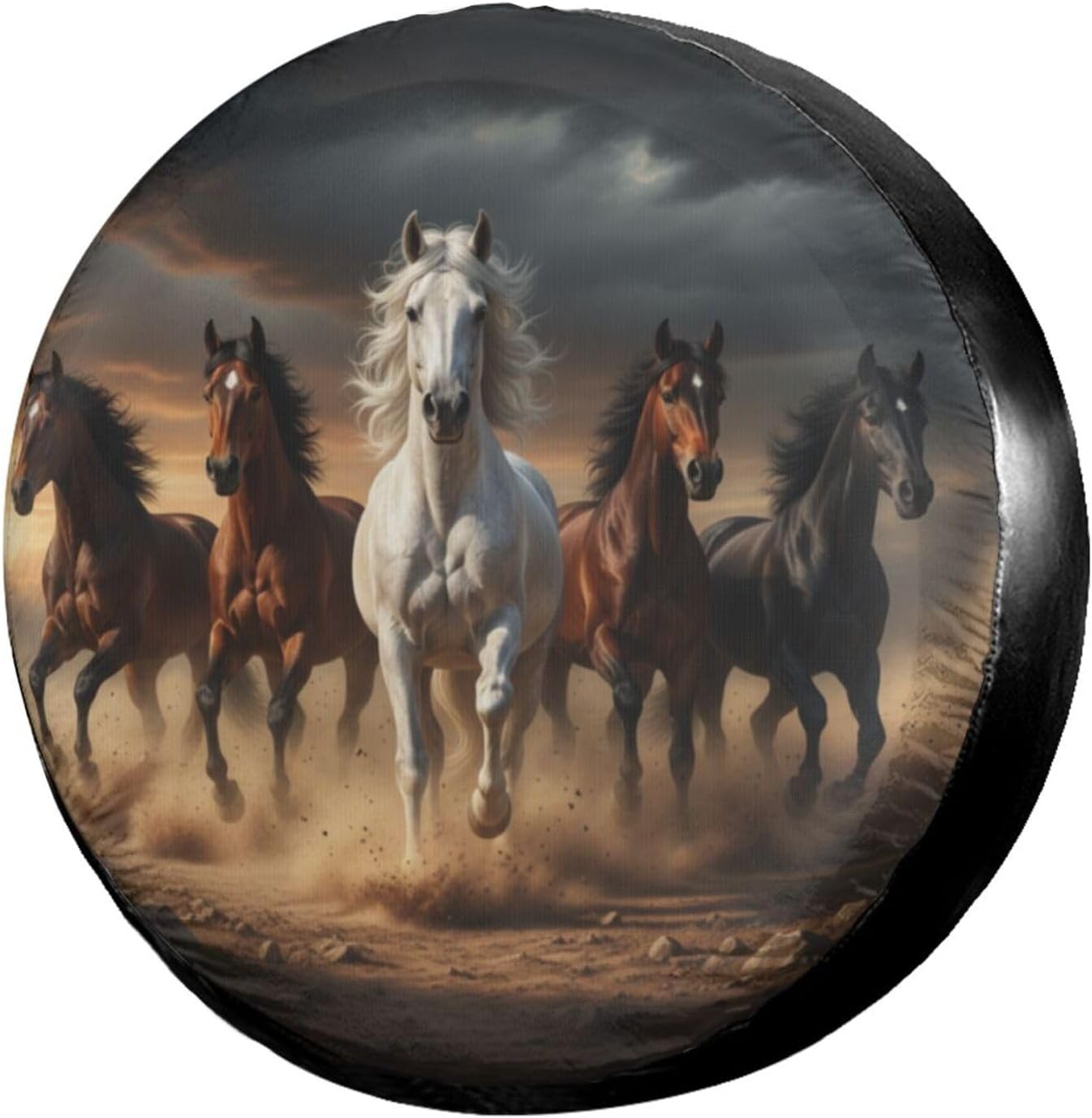 Vintage Mermaid Spare Tire Cover Dust-Proof Wheel Tire Cover Fit Trailer, RV, SUV and Many Vehicle 16 Inch