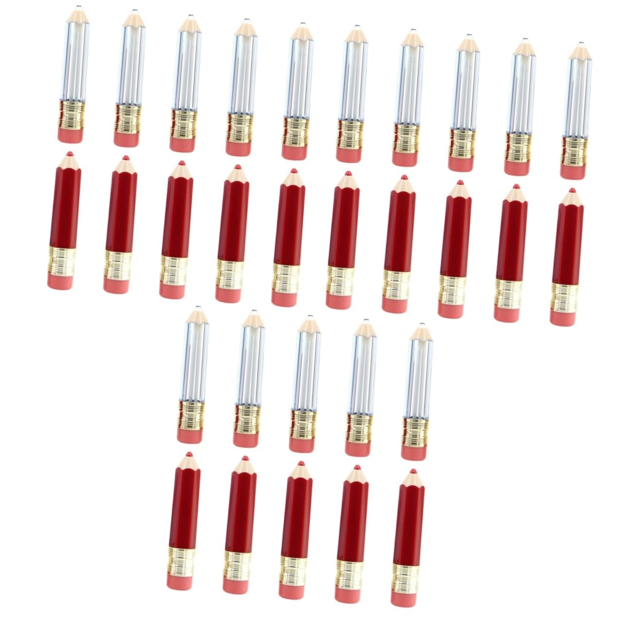 Healeved 30stücke Leere Lippenbalsam-behälter Im Bleistift-design Lippenstift- Für Kreative Projekte Für Und Täglichen Gebrauch Transparent Und
