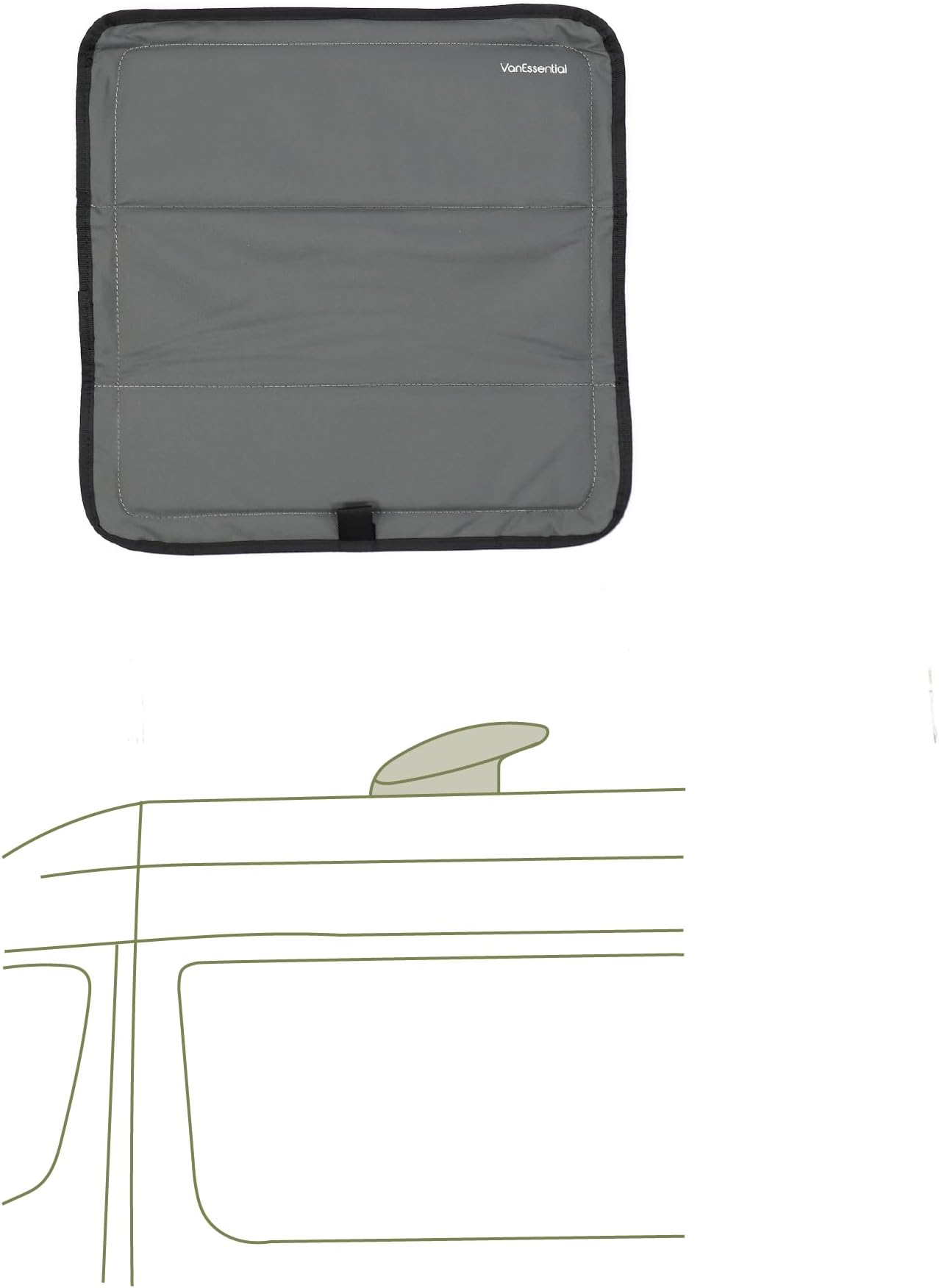 VanEssential Magnetic Insulated Roof Vent Sun Cover for MaxxAir Fan, Fantastic Fan 16.5" x 16.5" (CHARCOAL GRAY)