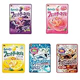 Fettuccine Gummi Set 1.8oz 5Types Japanese Gummy Candy Bourbon Ninjapo