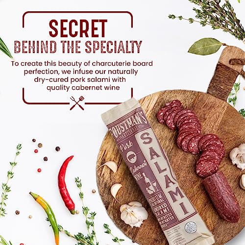 Foustman's Salami (Cabernet Wine) Artisanal, Nitrate-Free, Naturally Cured #TOP4
